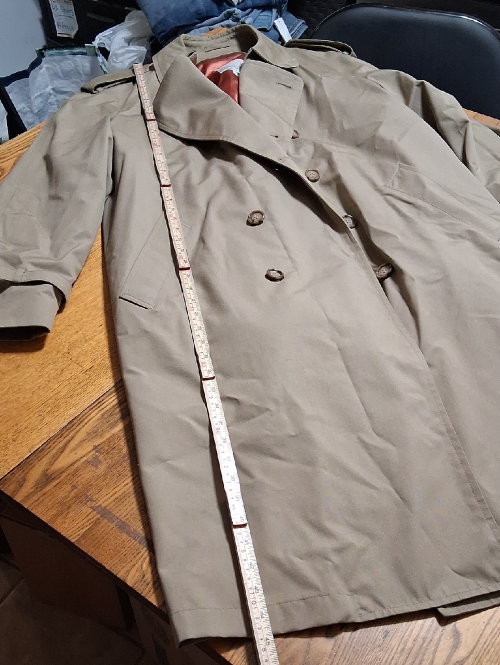 LONDON FOG WOMENS COAT TRENCH 44 TAN Jacket Long  SLEEVES Preowned Used